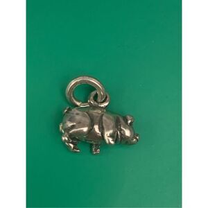 .925 Pig Sterling Silver Jewelry Charm #farm animal #pet